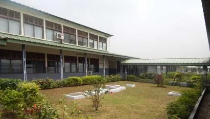 The Edea Regional Hospital Annex building and garden