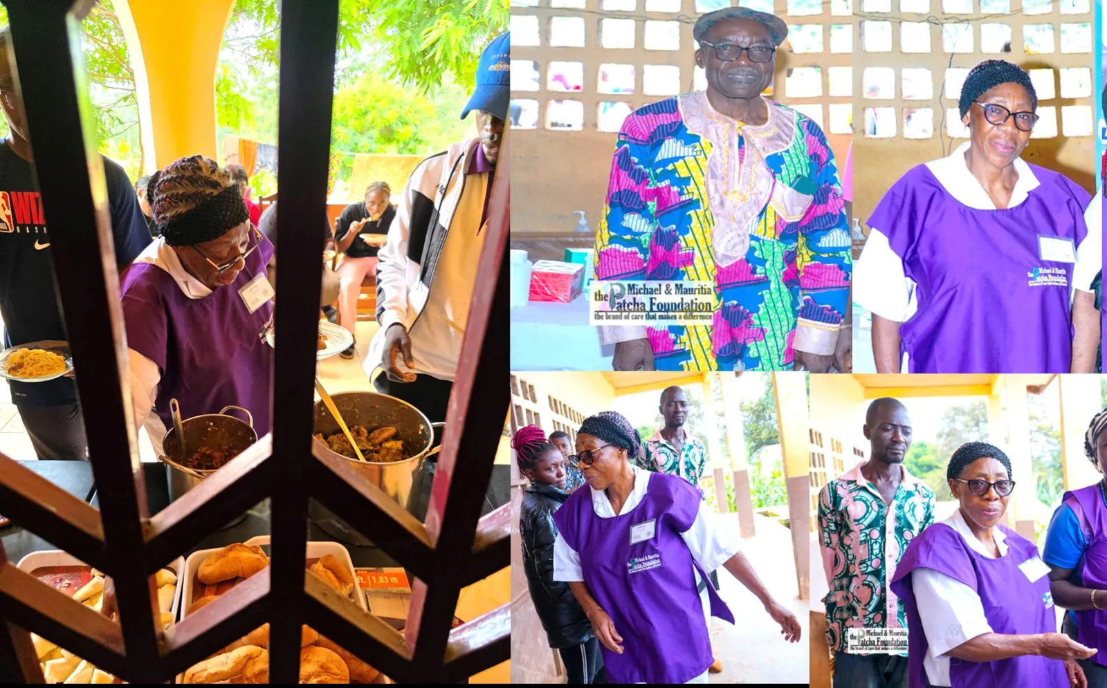 A collage of the hosts and volunteers of the Baloum mission